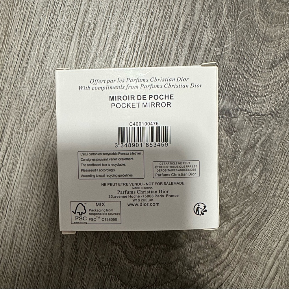 NIB DIOR Black Quilted Pocket Mirror Perfect Gift - Picture 7 of 7